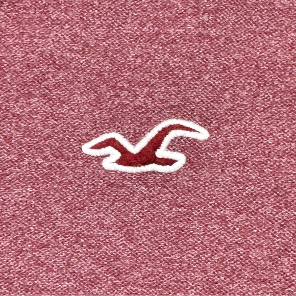 Men’s Hollister Size XS Red Heather Epic Flex Stretch Short Sleeve Polo Shirt - Picture 2 of 8